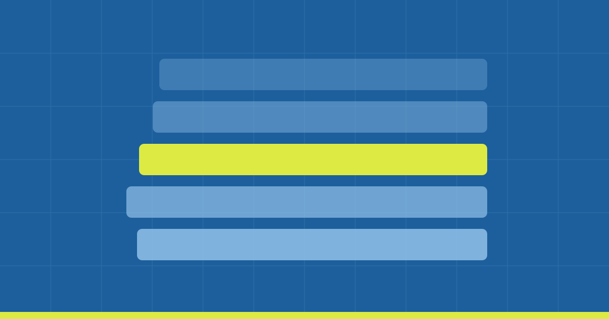 Abstract layered bands and angular shapes in Commerce Beacon blue